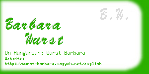 barbara wurst business card